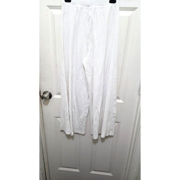 Intimately Free People White Textured Wide-Leg Women's Pants Lightweight Size s/ - Picture 3 of 7